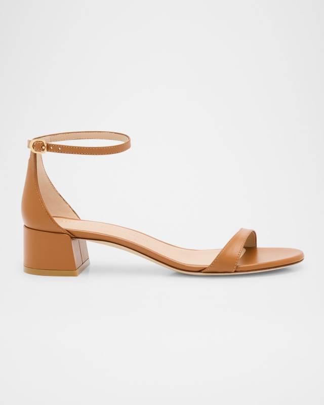 Nudist Leather Ankle-Strap Sandals